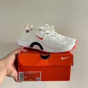 Nike White and Red Sneakers